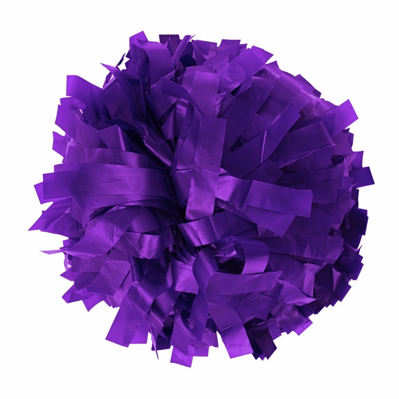 Pompones 6" plástico violeta